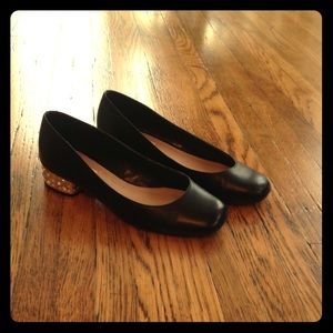 Dune London Sparkle Block Heel Shoes